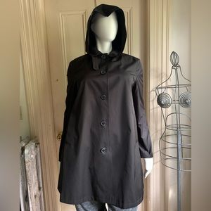 Women’s Ralph Lauren black hooded raincoat
